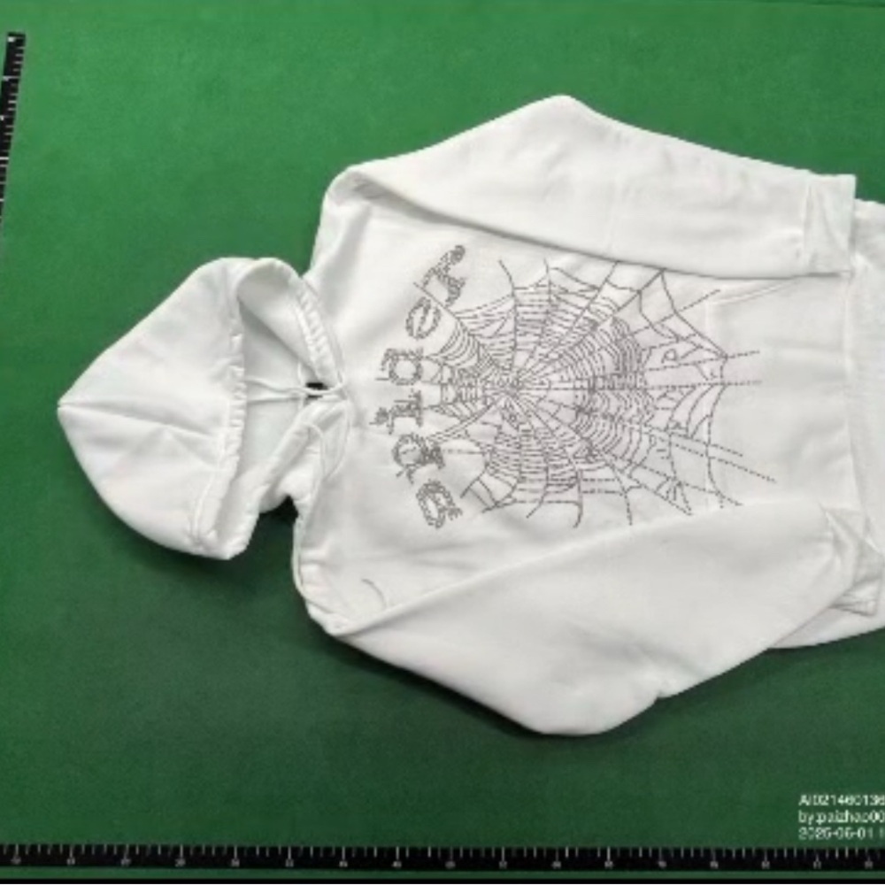 White sp5der hoodie